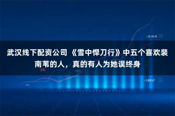 武汉线下配资公司 《雪中悍刀行》中五个喜欢裴南苇的人，真的有人为她误终身